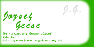 jozsef gecse business card