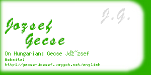 jozsef gecse business card